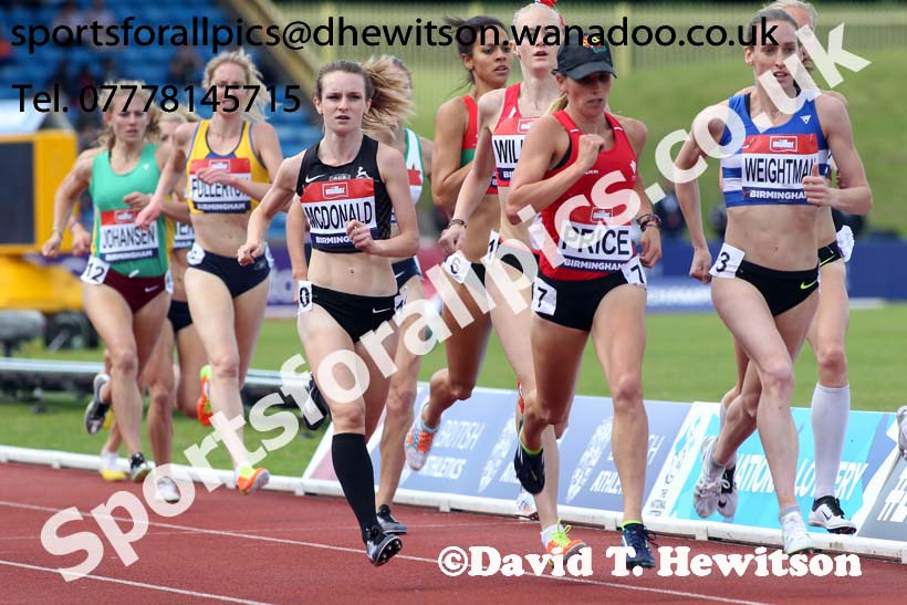 Womens 1500 metres, British Championships, Birmingham. Photo: David T. Hewitson/Sports for All Pics